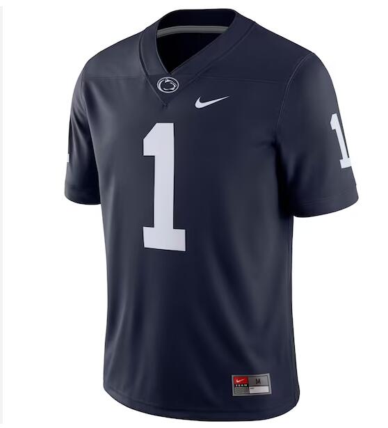 NCAA Men Penn State Nittany Lions #1 black Football Jersey